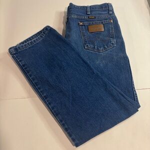 Wrangler Jeans Mens 34x30 Blue Cowboy Cut Slim Fit Straight Leg Western 936